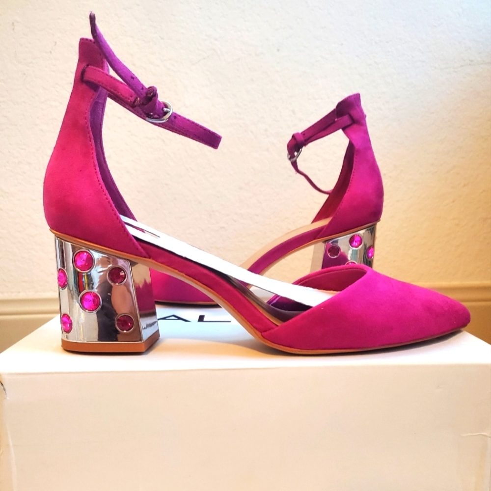 ALDO  statement jeweled heel pump